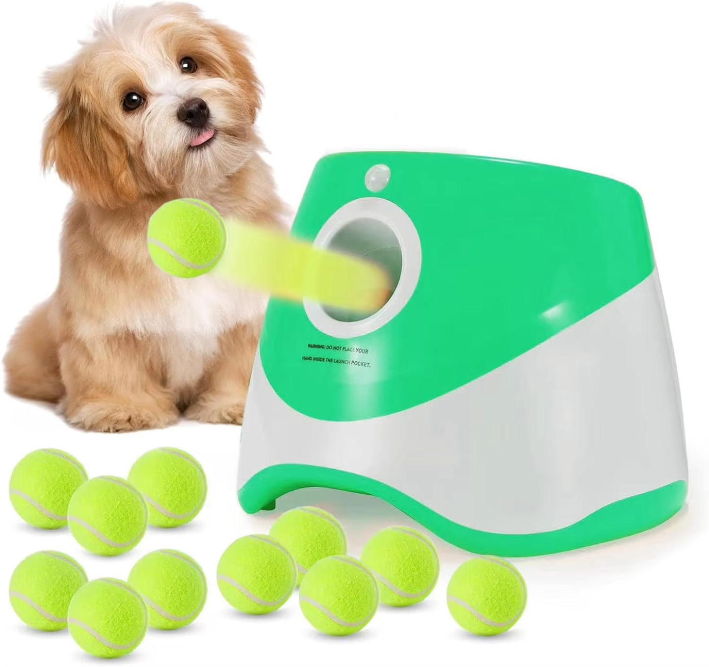 Automatic Dog Ball Launcher Catapult, Outdoor Training, Pet Interactive Toys, Tennis Thrower Machine with Treat Dispenser