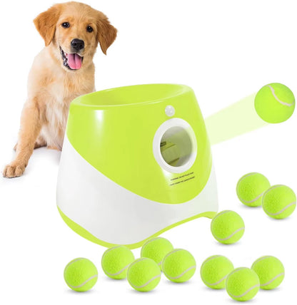 Automatic Dog Ball Launcher Catapult, Outdoor Training, Pet Interactive Toys, Tennis Thrower Machine with Treat Dispenser